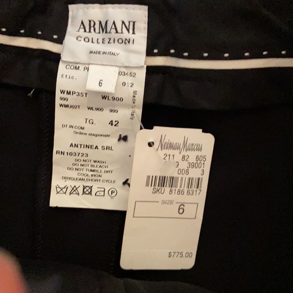 NWT GIORGIO ARMANI SLACKS - Picture 6 of 7